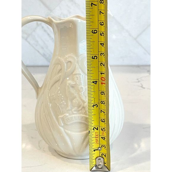 Belleek Ireland Ivory Porcelain Pitcher Embossed Trademark Logo 2018 Edition Pc - Picture 7 of 8